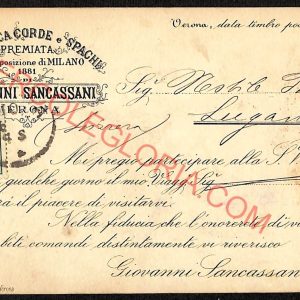 ae3200 - CARTOLINA  D'EPOCA - Verona Città - Giovanni Sancassani  1888