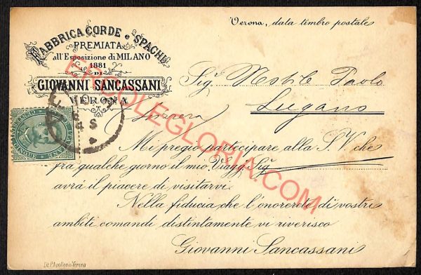 ae3200 - CARTOLINA  D'EPOCA - Verona Città - Giovanni Sancassani  1888