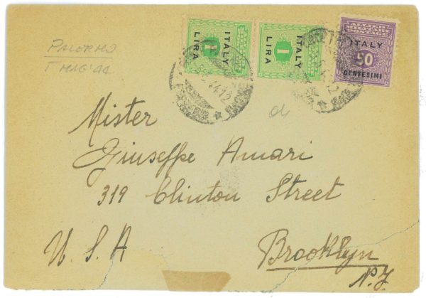 P2556 - ITALIA , OCCUPAZIONE ALLEATA DELLA SICILIA , PER GLI USA DA PALERMO 1944
