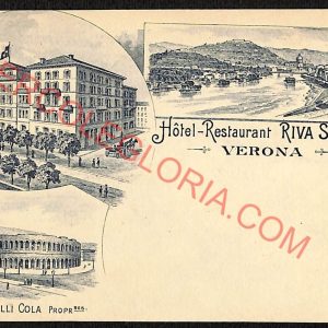 ae3203 - CARTOLINA  D'EPOCA - Verona Città - Hotel Restaurant   RIVA S. LORENZO