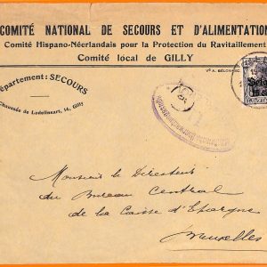 99063 - BELGIUM German Occupation - POSTAL HISTORY - COVER FRONT from GILLY