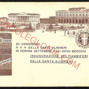 ae3207 - CARTOLINA  D'EPOCA - Verona Città - DANTE ALIGHIERI 1901
