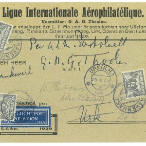 P3693 - AIRMAIL , NETHERLANDS . 15.3.1929, GRAVENHAGE TO URK.