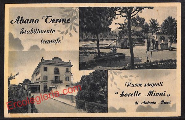 ah4449 - CARTOLINA D'EPOCA - Padova Provincia - Abano Terme