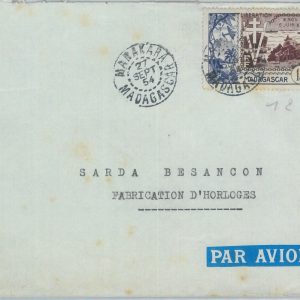 81030 - MADAGASCAR - POSTAL HISTORY -  COVER to FRANCE 1956 agricolture CARS