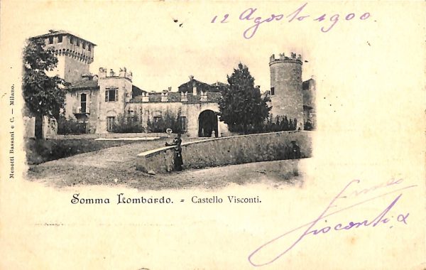 ab5299 -  CARTOLINA  D'EPOCA -  Varese Provincia  : SOMMA LOMBARDO  1900