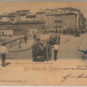 73327  - CARTOLINA d'Epoca: LIVORNO Città -   PONTE NUOVO  1901