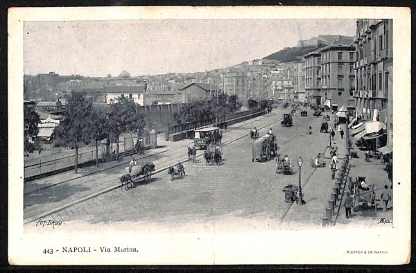 ab8110 - CARTOLINA  D'EPOCA - Napoli  Città - Via Marina