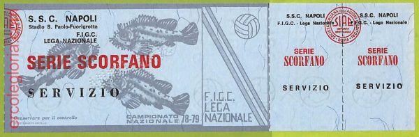 ZA1160 - Vecchio  BIGLIETTO PARTITA  CALCIO -  1978/1979: Napoli