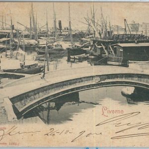 73331  - CARTOLINA d'Epoca: LIVORNO Città -  Il PORTO  1900