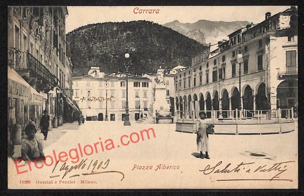 ag7802 - CARTOLINA D'EPOCA - Massa Carrara Città - Piazza Alberico