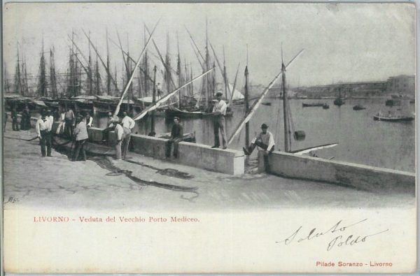 73334  - CARTOLINA d'Epoca: LIVORNO Città -   PORTO MEDICEO  1902