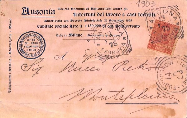 ac3661 - CARTOLINA  D'EPOCA - Milano Città -  1903