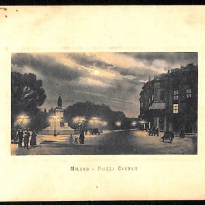 ac3663 - CARTOLINA  D'EPOCA - Milano Città -  Piazza Cavour  1920