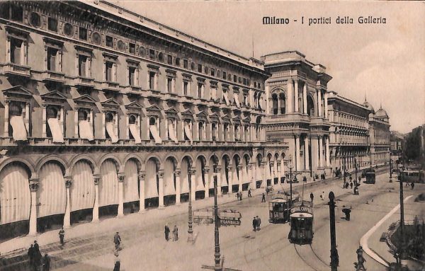 ac3664 - CARTOLINA  D'EPOCA - Milano Città -  I portici della Galleria  1910