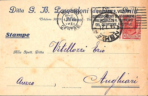 ac3687 - CARTOLINA  D'EPOCA - Milano Città - 1921
