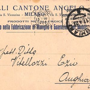 ac3689 - CARTOLINA  D'EPOCA - Milano Città - Colli Cantone Angelo  1922