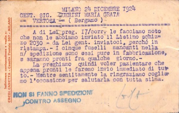 ac3692 - CARTOLINA  D'EPOCA - Milano Città - 1924 - immagine 2