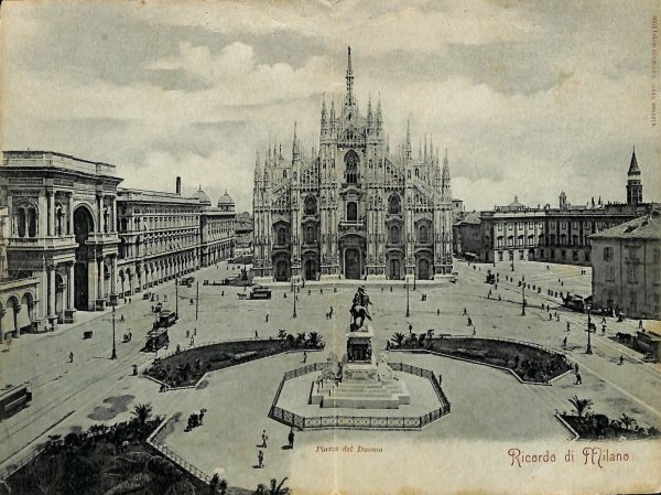 ac3697 - CARTOLINA  D'EPOCA - Milano Città - Piazza del Duomo