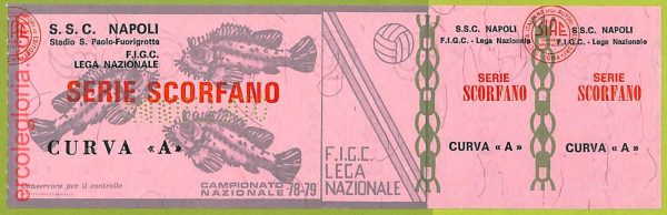 ZA1164 - Vecchio  BIGLIETTO PARTITA  CALCIO -  1978/1979: Napoli - immagine 2