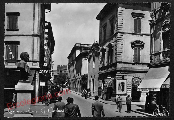 ag1897 - CARTOLINA D'EPOCA - Grosseto Città - Corso G. Carducci