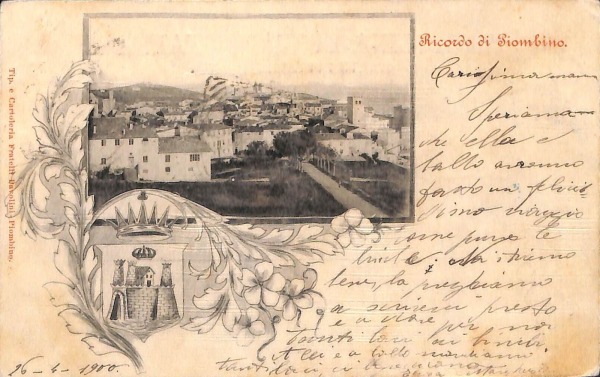 ac8078 - CARTOLINA D'EPOCA - Livorno Provincia - Piombino  1900