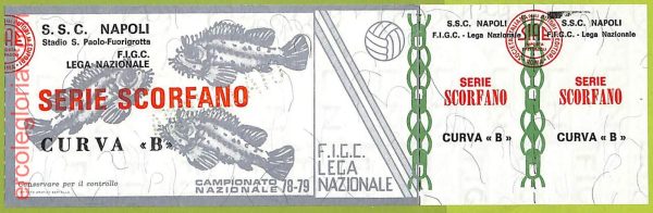 ZA1165 - Vecchio  BIGLIETTO PARTITA  CALCIO -  1978/1979: Napoli - immagine 2