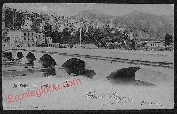 ag5187 - CARTOLINA D'EPOCA - Imperia Provincia - Ventimiglia   1901