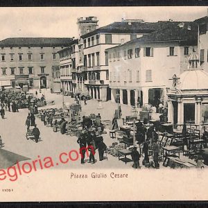 ai0760 - CARTOLINA D'EPOCA - Rimini Città - Piazza Giulio Cesare