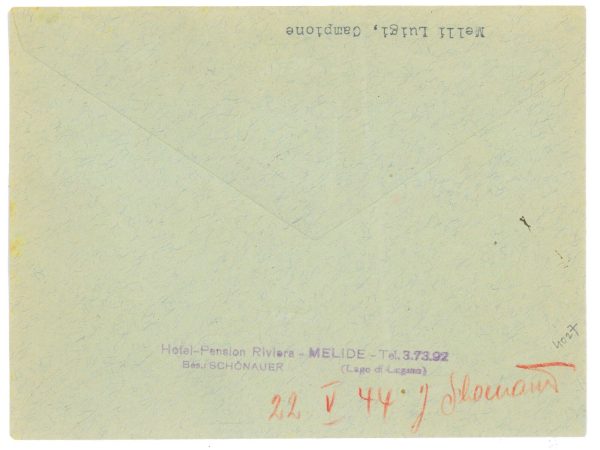 P2579 - CAMPIONE D'ITALIA , SASSONE 1A/5A, SU BUSTA PRIMO GIORNO 20.5.1944 - immagine 2