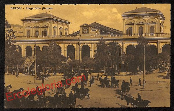 ag9573 - CARTOLINE D'EPOCA - Napoli Città - Piazza della Stazione