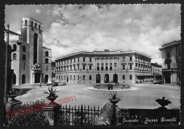 ag1932 - CARTOLINA D'EPOCA- Grosseto Città - Piazza Rosselli
