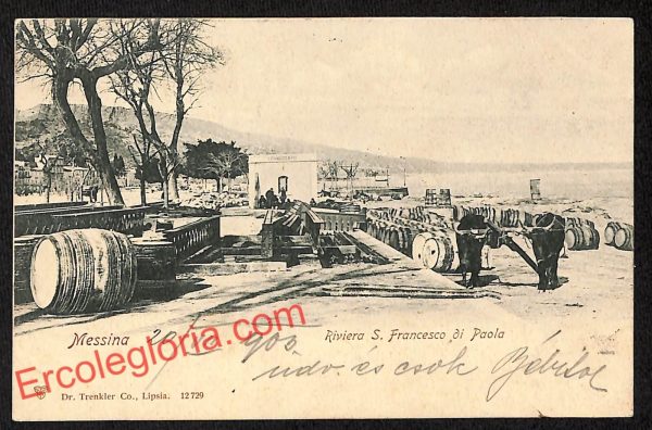ag8788 - CARTOLINA D'EPOCA - Messina Città - Riviera San Francesco di Paola
