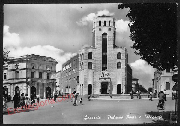 ag1934 - CARTOLINA D'EPOCA- Grosseto Città - Palazzo Poste e Telegrafi