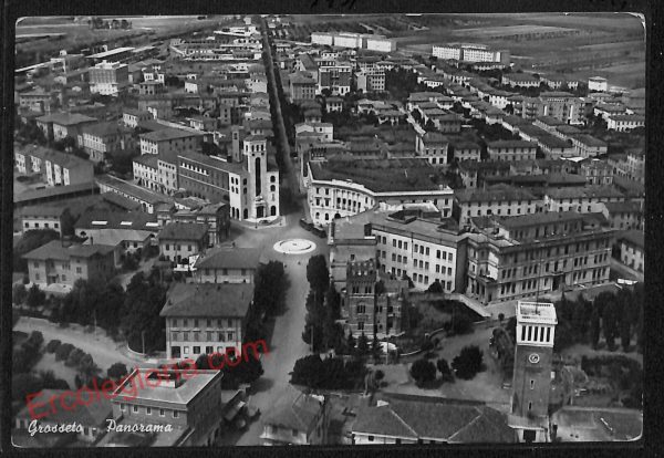 ag1940 - CARTOLINA D'EPOCA- Grosseto Città - Panorama  1951