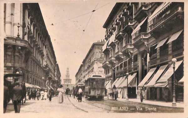 ac3718 - CARTOLINA  D'EPOCA - Milano Città -  Via Dante  1925