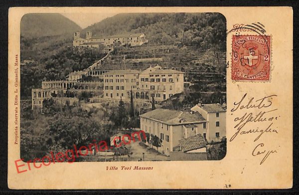 ag7869 - CARTOLINA D'EPOCA - Massa Carrara Città - Villa Tori Massoni