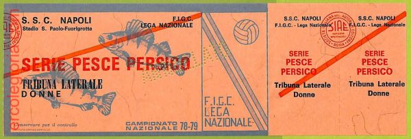 ZA1185 - Vecchio  BIGLIETTO PARTITA  CALCIO -  1978/1979: Napoli