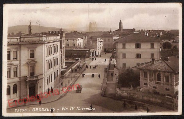 ag1985 - CARTOLINA D'EPOCA- Grosseto Città - Via IV Novembre