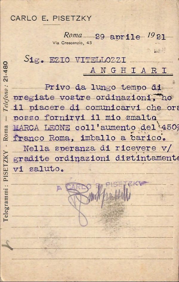 ad7802 - CARTOLINA D'EPOCA - Roma Città   1921 - immagine 2