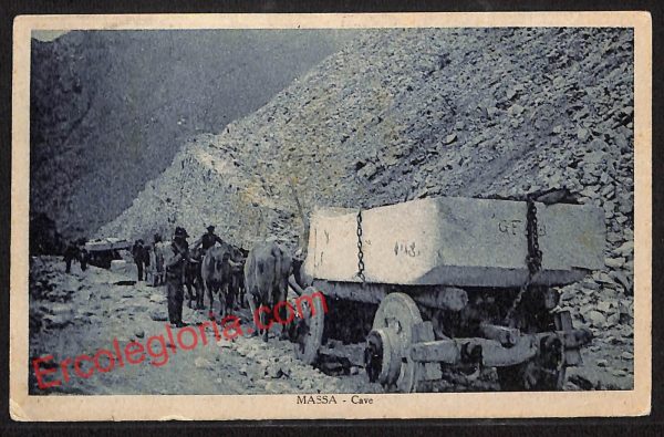 ag7887 - CARTOLINA D'EPOCA - Massa Carrara Città - Trasporti di Marmo