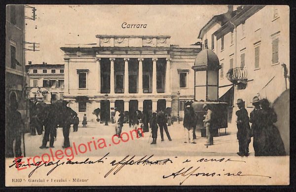 ag7895 - CARTOLINA D'EPOCA - Massa Carrara Città - Teatro Animosi