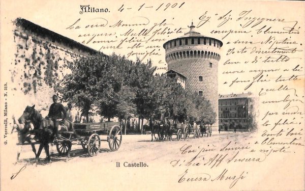 ac3733 - CARTOLINA  D'EPOCA - Milano Città - Il Castello  1901