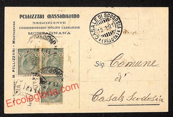 ah4548 - STORIA POSTALE - Padova Provincia - Montagnana