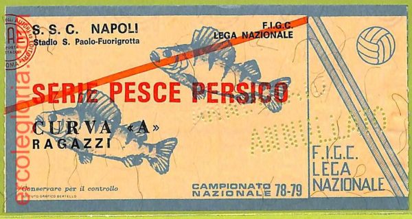 ZA1187 - Vecchio  BIGLIETTO PARTITA  CALCIO -  1978/1979: Napoli
