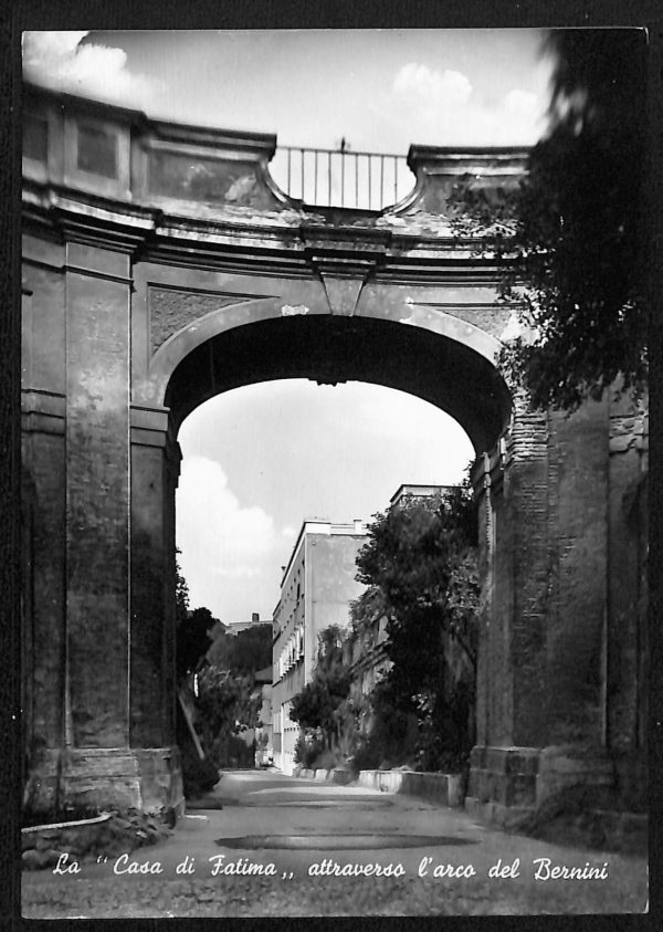 ad7808 - CARTOLINA D'EPOCA - Roma Città - Arco del Bernini - ''Casa di Fatima''