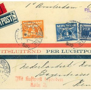 P3698 - AIRMAIL , NETHERLANDS 1.5.1930 AMSTERDAM-KÖLN , NICE AND FRESH
