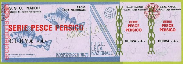 ZA1188 - Vecchio  BIGLIETTO PARTITA  CALCIO -  1978/1979: Napoli