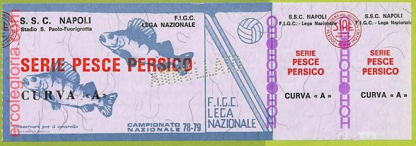 ZA1188 - Vecchio  BIGLIETTO PARTITA  CALCIO -  1978/1979: Napoli - immagine 2