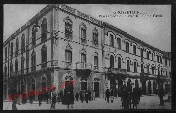 ag1996 - CARTOLINA D'EPOCA - Grosseto Città -  Piazza Socci
